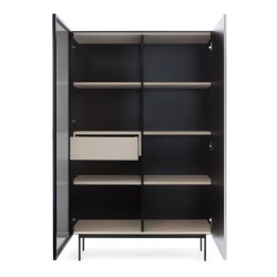 ORTA tall display cabinet 107 cm, cashmere