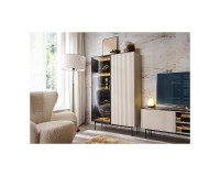 ORTA tall display cabinet 107 cm, cashmere