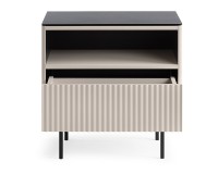 ORTA bedside table 57 cm, cashmere