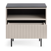 ORTA bedside table 57 cm, cashmere