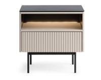 ORTA bedside table 57 cm, cashmere