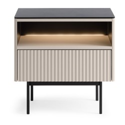 ORTA bedside table 57 cm, cashmere