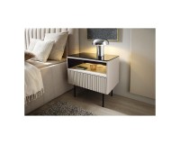 ORTA bedside table 57 cm, cashmere