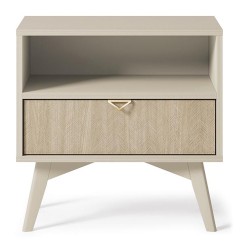 FOREST bedside table 54 cm, sand beige