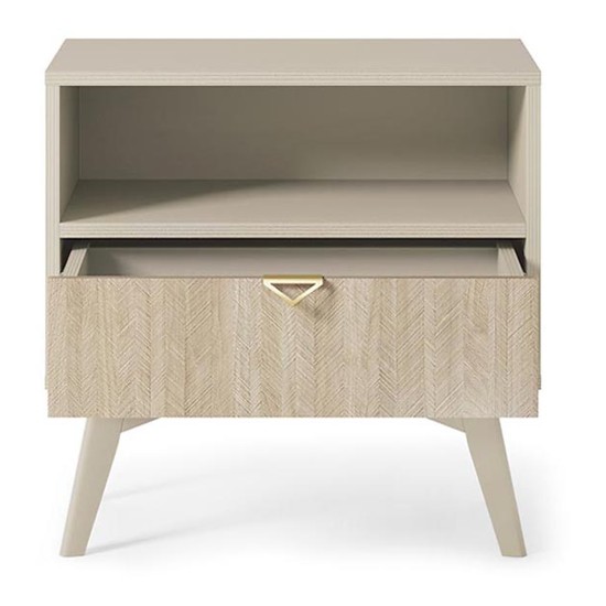 FOREST bedside table 54 cm, sand beige
