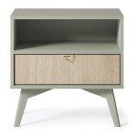 FOREST bedside table 54 cm, eucalyptus