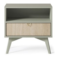 FOREST bedside table 54 cm, eucalyptus