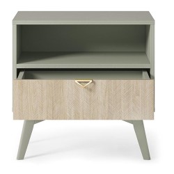 FOREST bedside table 54 cm, eucalyptus