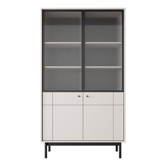 JAPANDI display cabinet 104 cm, cashmere