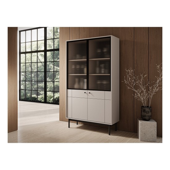 JAPANDI display cabinet 104 cm, cashmere