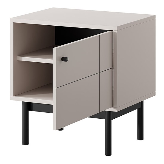 JAPANDI bedside table 54 cm, cashmere