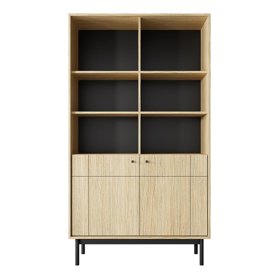 JAPANDI bookcase 104 cm, Linea oak