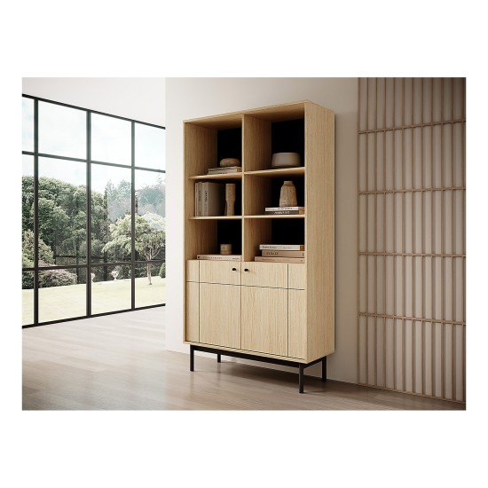 JAPANDI bookcase 104 cm, Linea oak