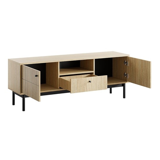 JAPANDI tv unit 154 cm, Linea oak