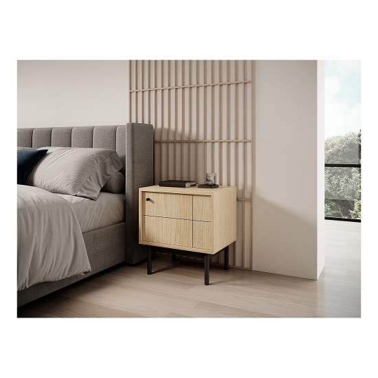 JAPANDI bedside table 54 cm, Linea oak