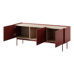 Тумба ТВ COLOR 144 см, керамический красный
