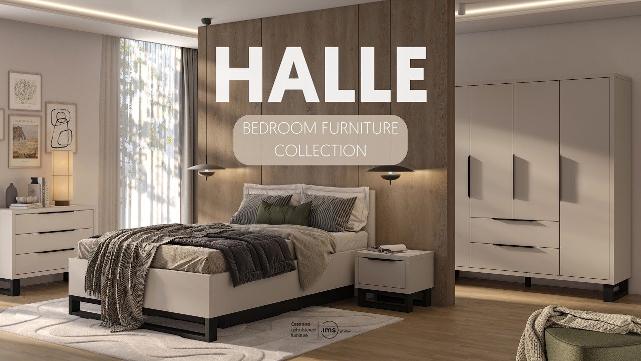 קולקציית חדר שינה HALLE, קשמיר ואלון וואטן